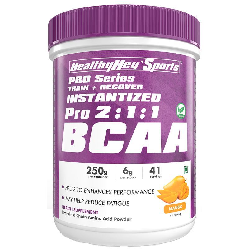 HealthyHey Sports Instantized BCAA Vegan Pro 2:1:1 Powder - Mango Candy